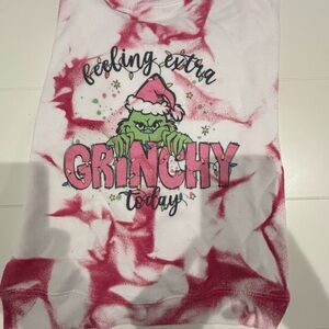 Red and White Grinch kids Graphic sweatshirt